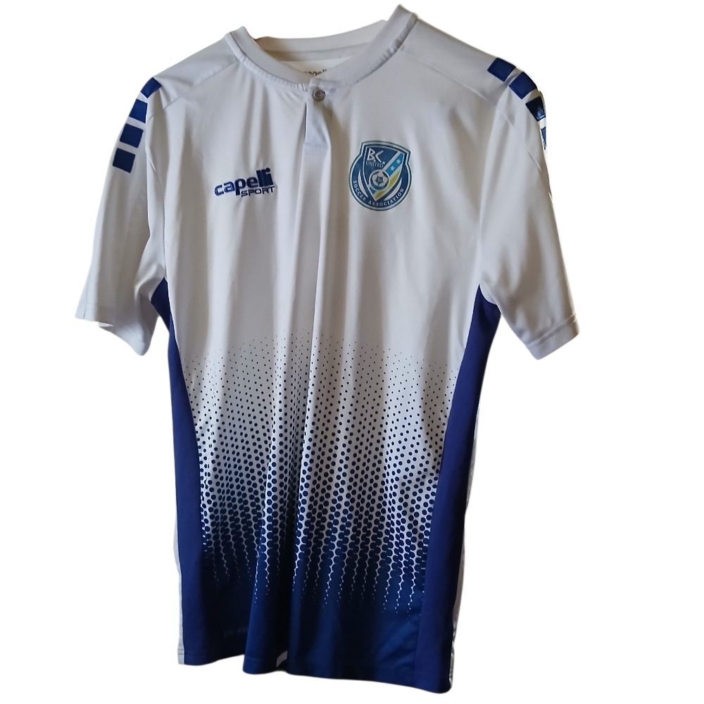 Capelli Sport Men White Blue Size Large Shortsleeves Shirt